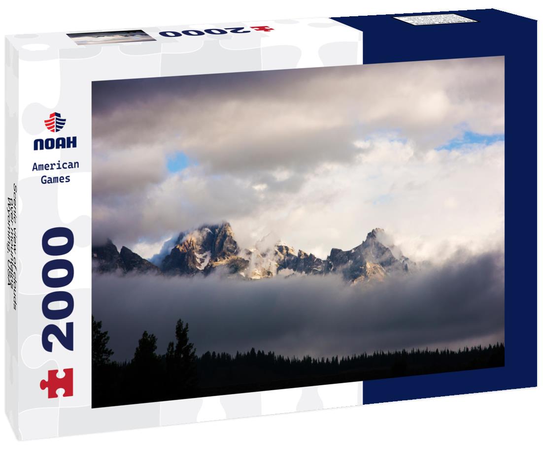 Scenic view of clouds over mountains, Wyoming, USA 2000pc Puzzle