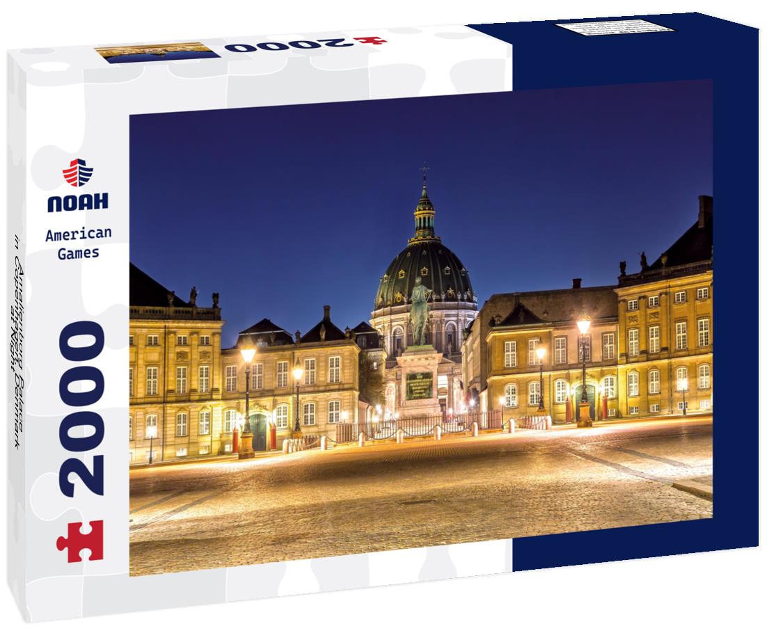 Amalienborg Palace in Copenhagen, Denmark at Night 2000pc Puzzle
