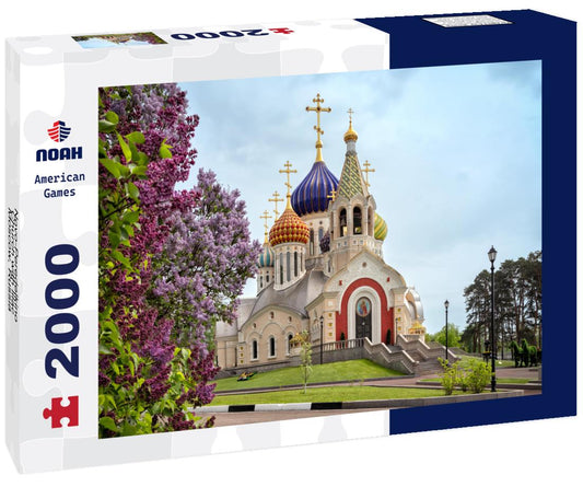 Noah Jigsaw Puzzle Novo-Peredelkino Church with lilac, Moscow, Russia 2000 pieces