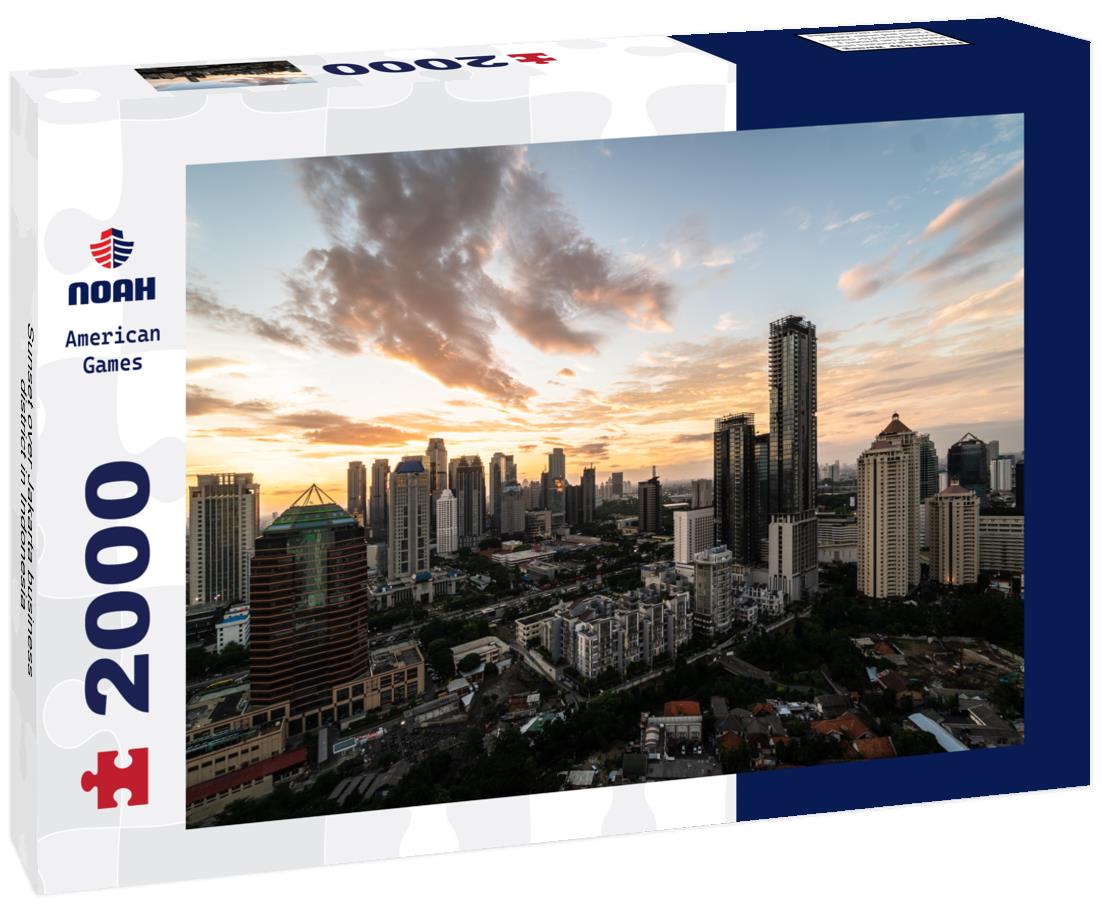Sunset over Jakarta business district in Indonesia 2000pc Puzzle