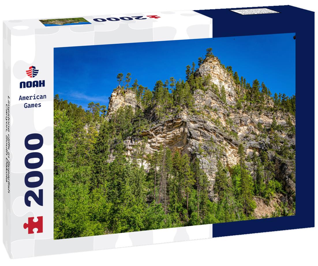 Limestone cliffs in Spearfish Canyon, South Dakota 2000pc Puzzle
