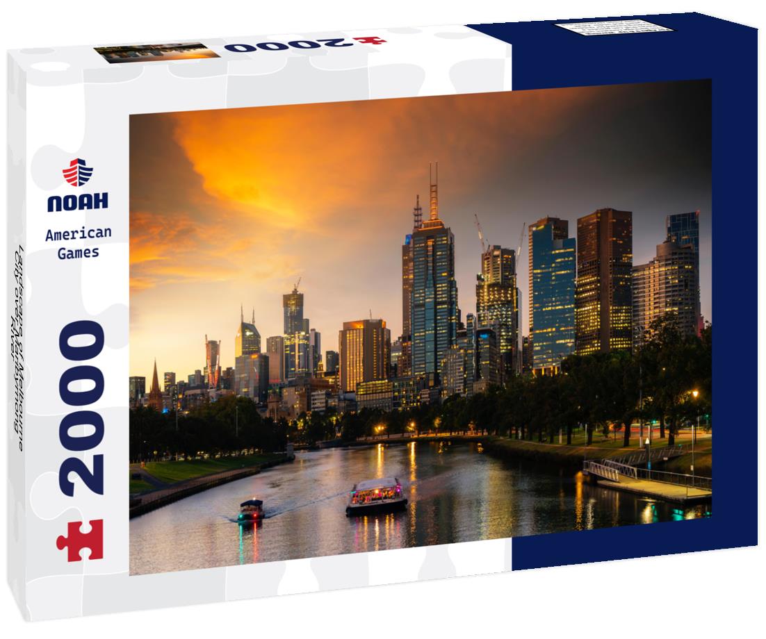 Landscape of Melbourne City over Maribyrnong River 2000pc Puzzle