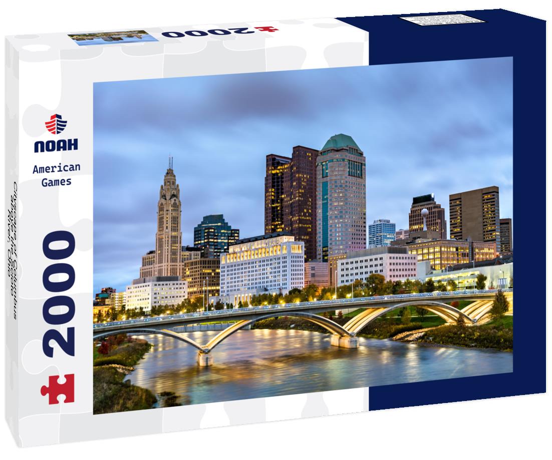 Cityscape of Columbus above the Scioto River, Ohio 2000pc Puzzle