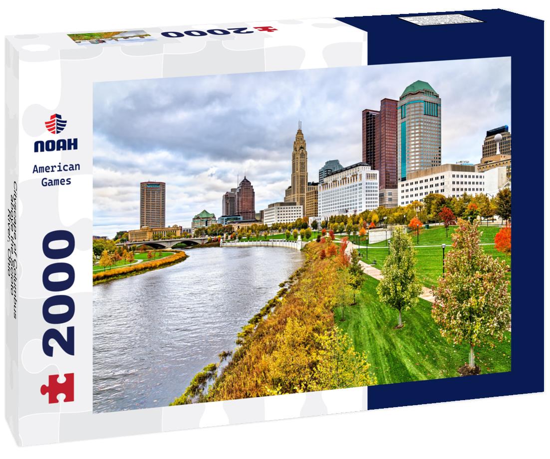 Cityscape of Columbus above the Scioto River, Ohio 2000pc Puzzle