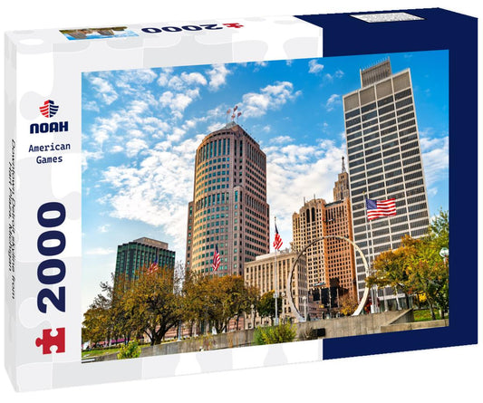 Noah Jigsaw Puzzle Downtown Detroit skyline from Hart Plaza, Michigan 2000 pieces