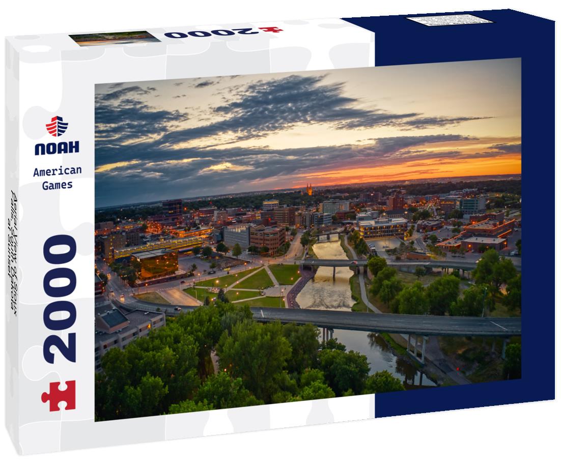 Aerial View of Sioux Falls, South Dakota at Sunset 2000pc Puzzle