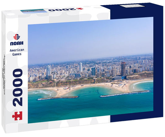 Noah Jigsaw Puzzle Aerial view of Netanya cliffside coastline, Israel 2000 pieces