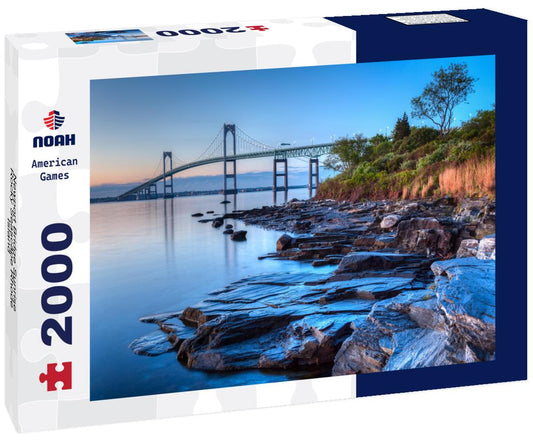 Noah Jigsaw Puzzle Newport Bridge Sunrise Rocky Seascape Rhode Island 2000 pieces