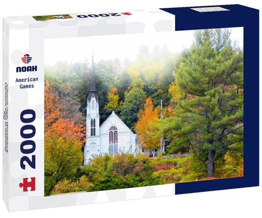 Noah Jigsaw Puzzle Church near Woodstock Vermont shot in morning fog 2000 pieces