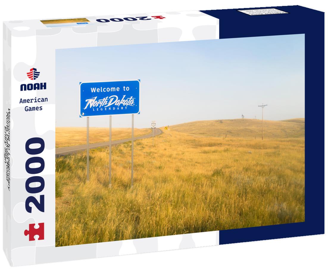 Welcome to Legendary North Dakota Road Entry Sign 2000pc Puzzle
