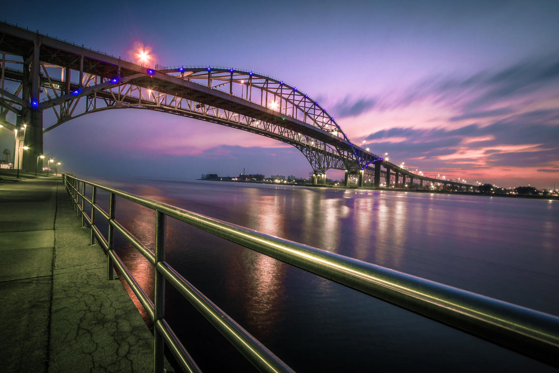 Noah Jigsaw Puzzle Blue Water Bridge Cityscape, Port Huron, Michigan 2000 pieces