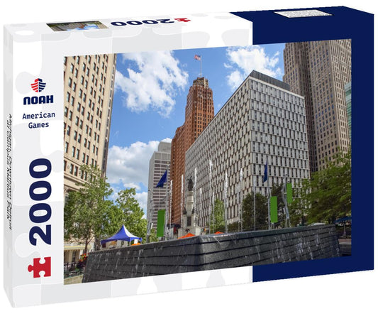 Noah Jigsaw Puzzle Michigan, Downtown Detroit at Campus Martius Park 2000 pieces