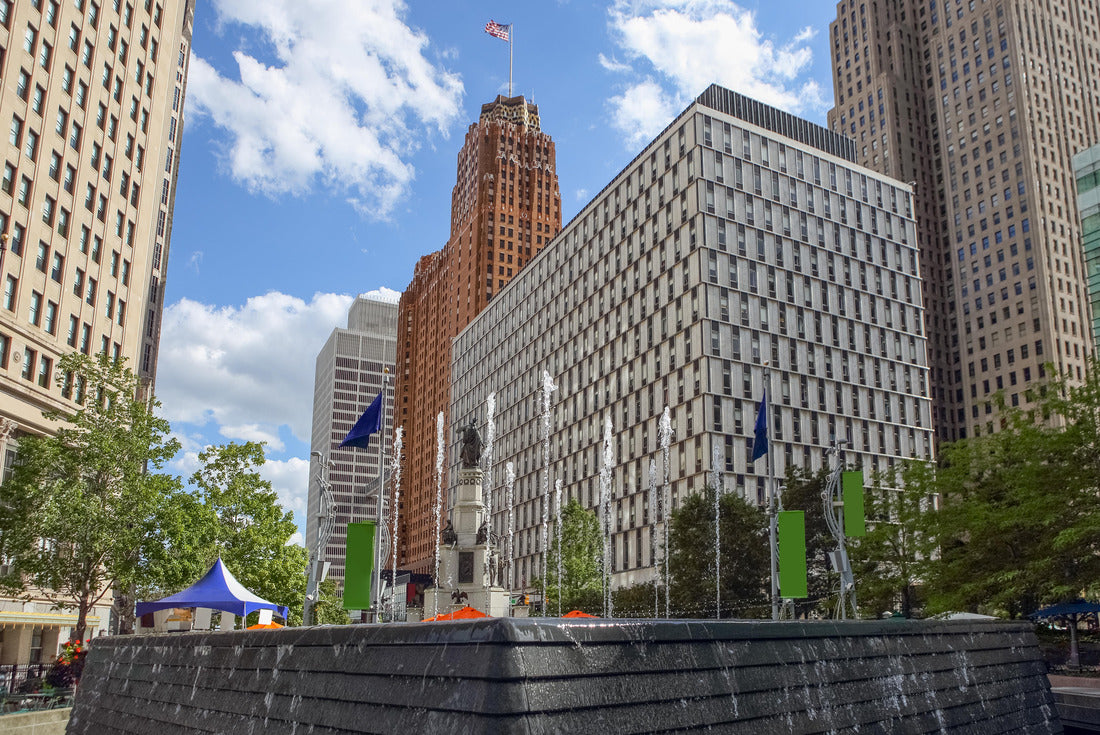 Michigan, Downtown Detroit at Campus Martius Park 2000pc Puzzle