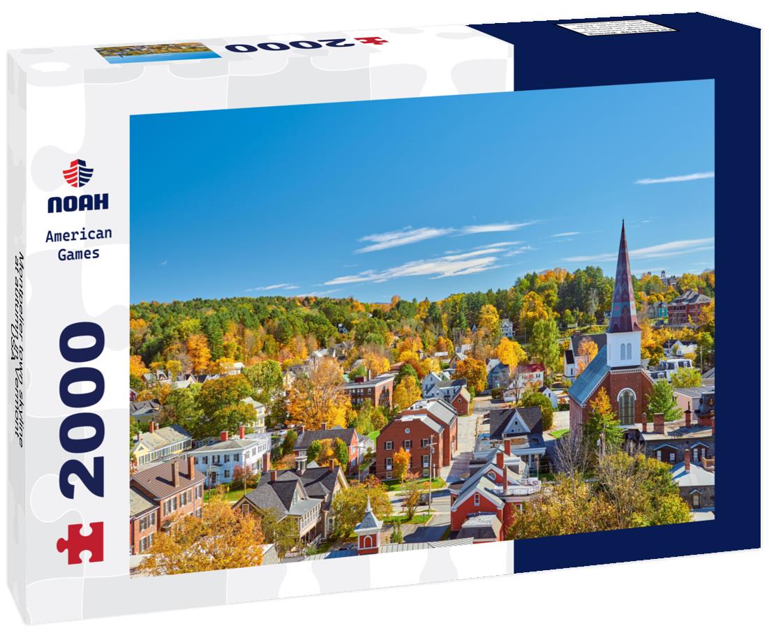 Montpelier town skyline at autumn in Vermont, USA 2000pc Puzzle