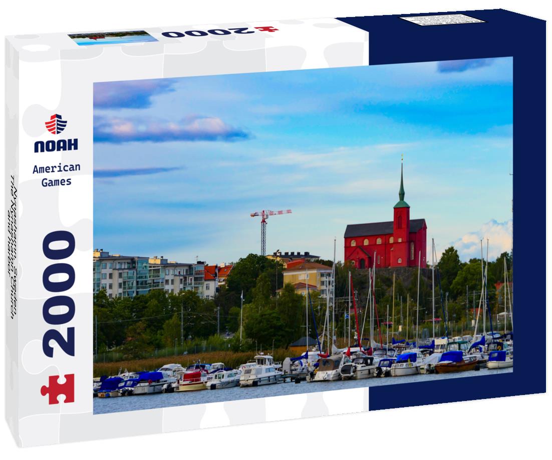 Nynashamn, Sweden The Nynashamn Church and harbor 2000pc Puzzle