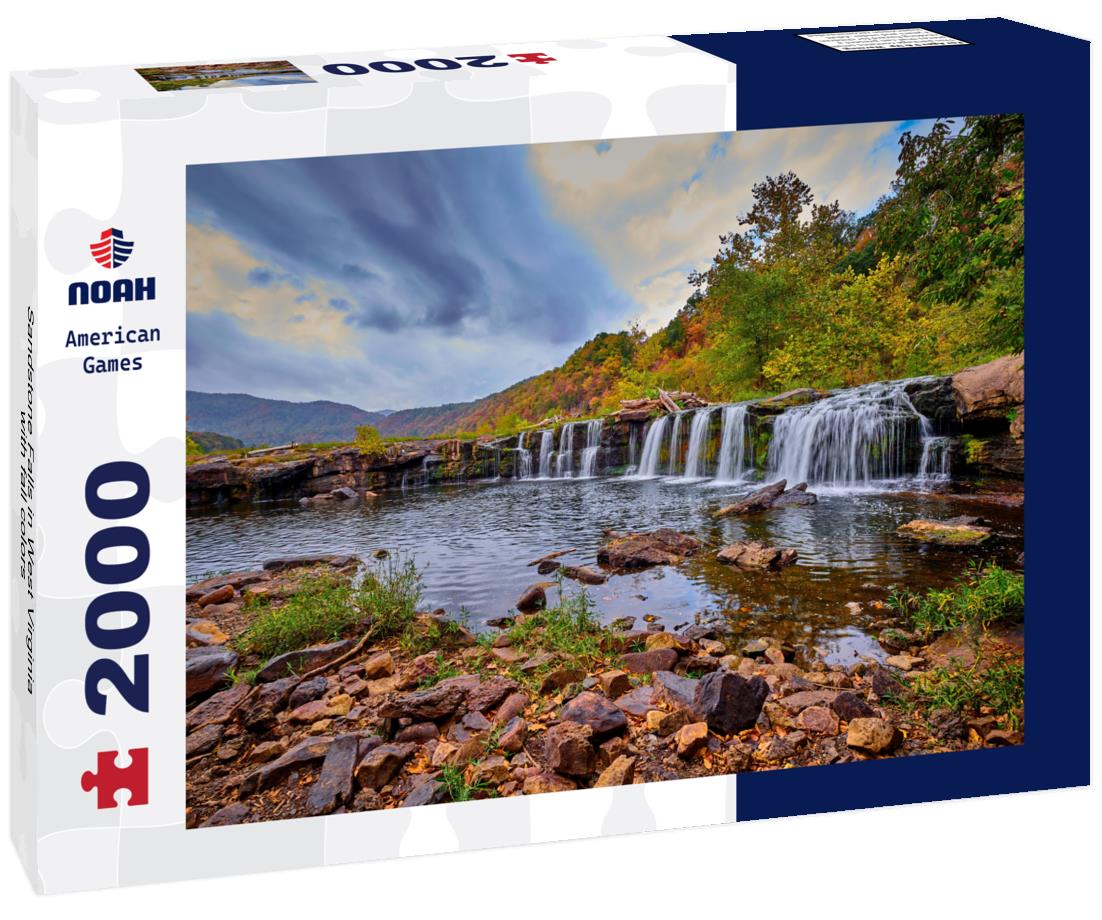 Noah Jigsaw Puzzle Sandstone Falls in West Virginia with fall colors 2000 pieces