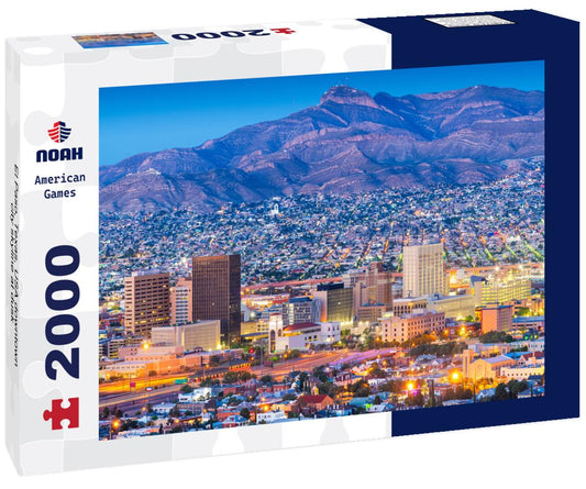 Noah Jigsaw Puzzle El Paso, Texas, USA downtown city skyline at dusk 2000 pieces