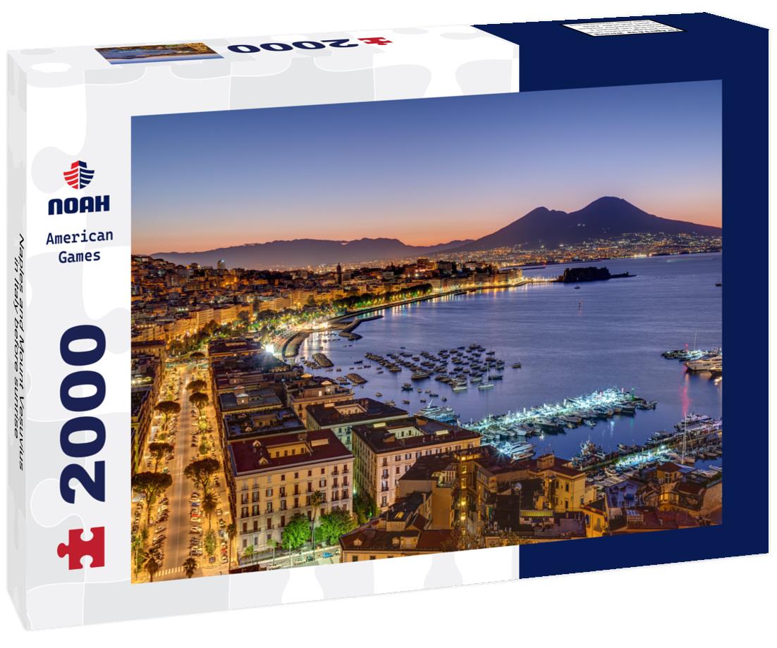 Naples and Mount Vesuvius in Italy before sunrise 2000pc Puzzle