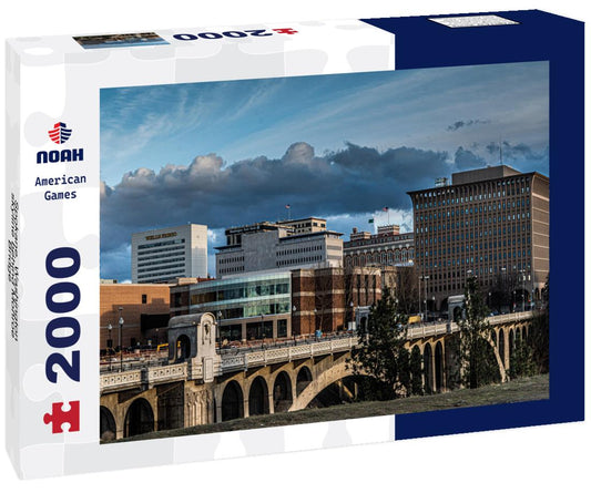 Noah Jigsaw Puzzle Spokane, Washington, skyline behind Monroe Bridge 2000 pieces
