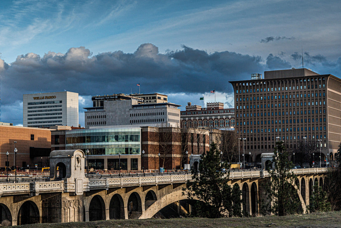 Noah Jigsaw Puzzle Spokane, Washington, skyline behind Monroe Bridge 2000 pieces