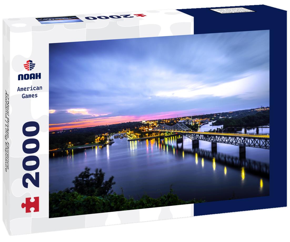 Noah Jigsaw Puzzle O'Neal Bridge, Florence , Alabama | Long Exposure 2000 pieces