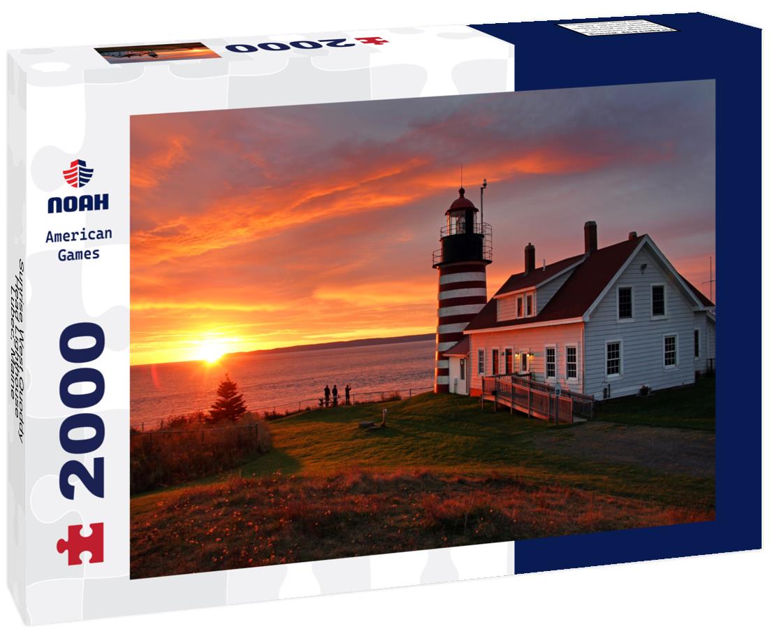 Noah Jigsaw Puzzle Sunrise West Quoddy Head Lighthouse, Lubec, Maine 2000 pieces