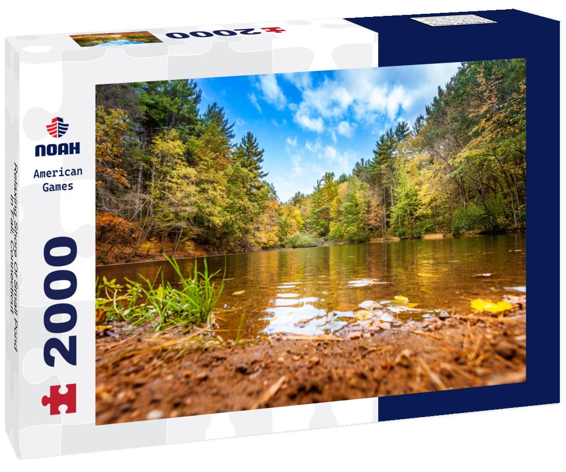 Relaxing Shore Of Small Pond In Fall, Connecticut 2000pc Puzzle