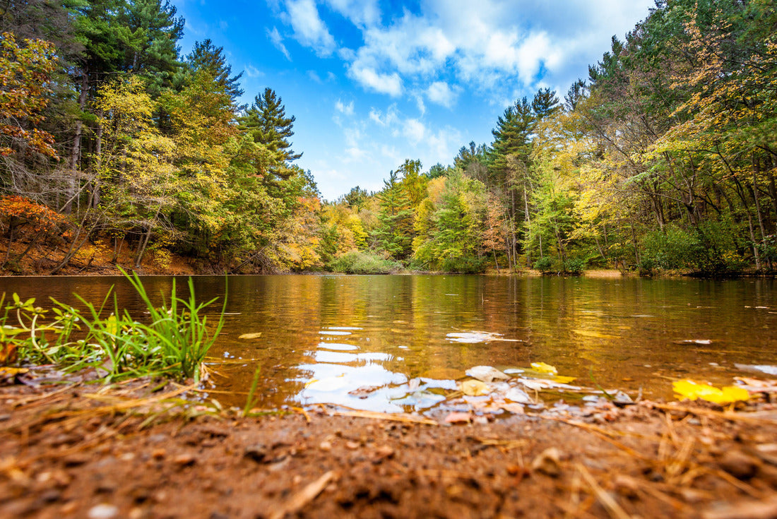 Relaxing Shore Of Small Pond In Fall, Connecticut 2000pc Puzzle