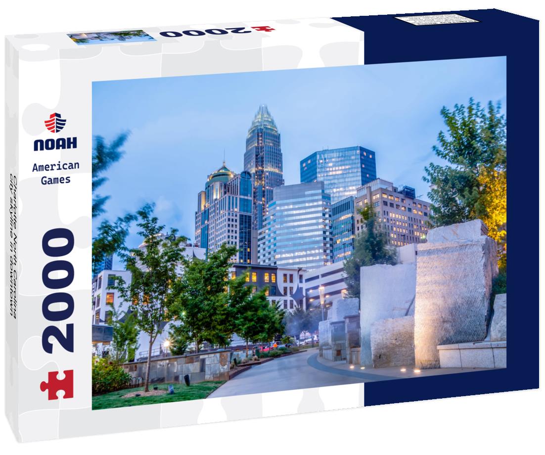 Noah Jigsaw Puzzle Charlotte North Carolina city skyline in downtown 2000 pieces