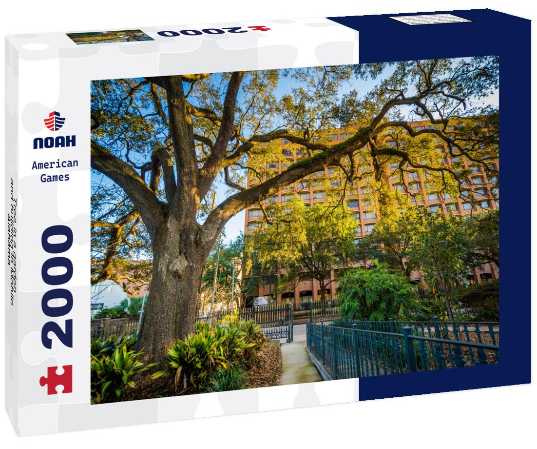 Noah Jigsaw Puzzle Tree in a garden and building in Mobile, Alabama 2000 pieces