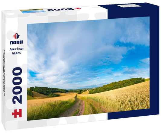 Noah Jigsaw Puzzle Panorama of wheat field in the morning in Kansas 2000 pieces