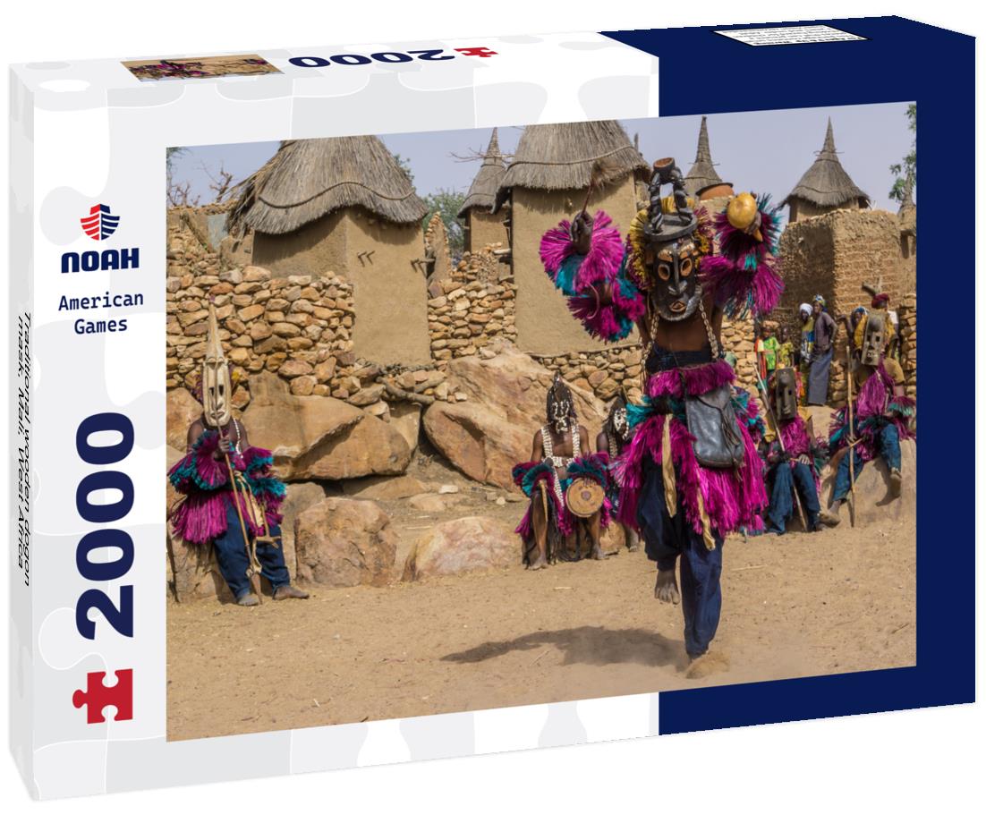 Traditional wooden dogon mask, Mali, West Africa 2000pc Puzzle