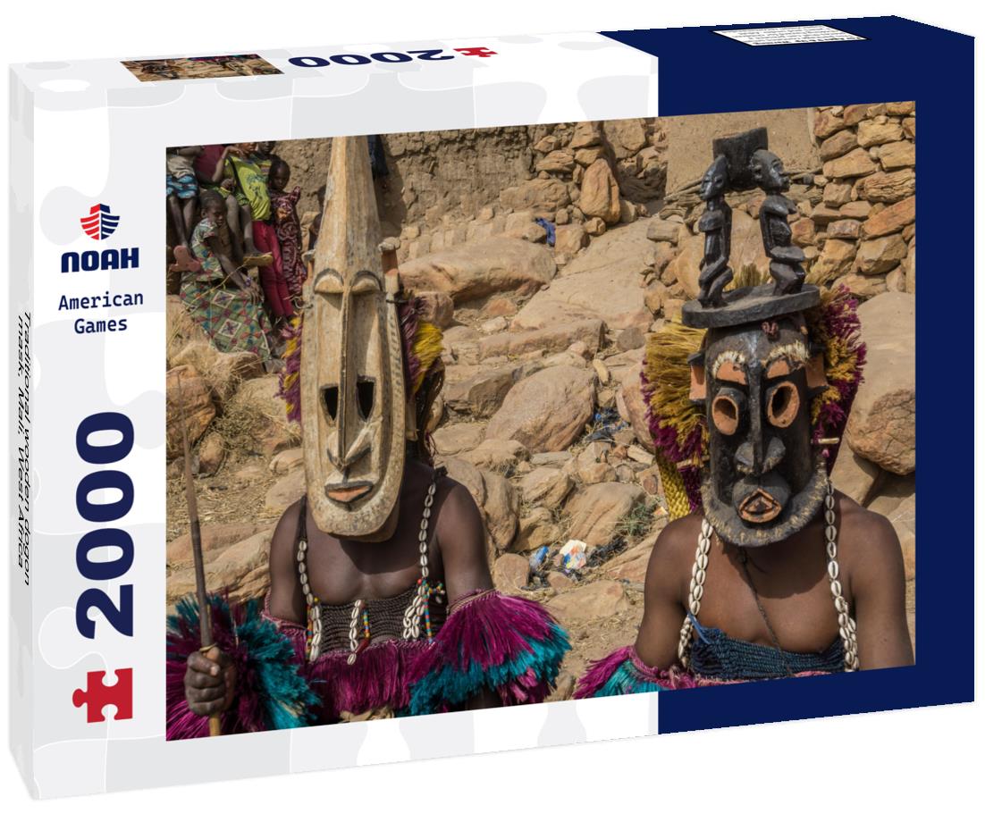 Traditional wooden dogon mask, Mali, West Africa 2000pc Puzzle