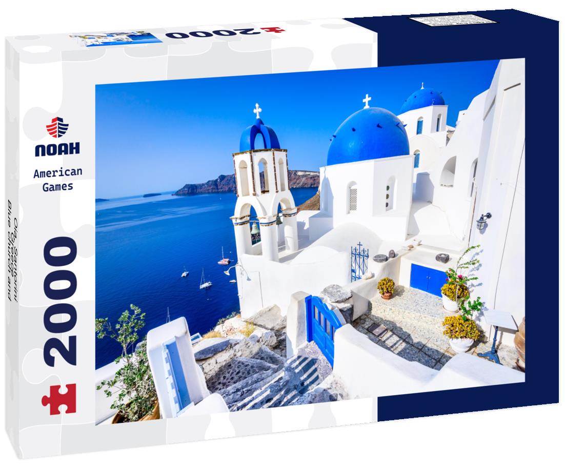 Oia, Santorini, Greece - Blue church and caldera 2000pc Puzzle