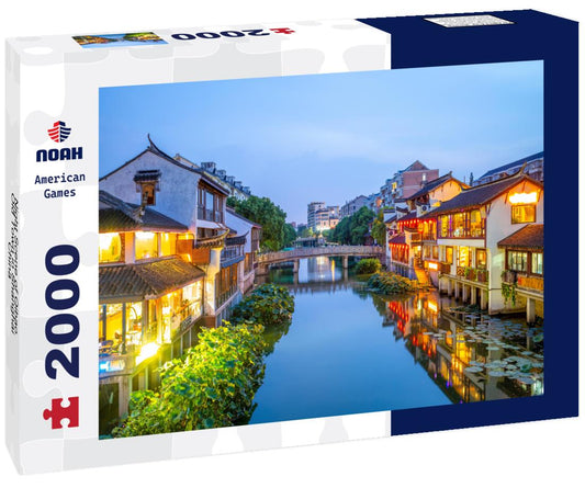Noah Jigsaw Puzzle Night Scene of Qibao Old Town in Shanghai, China 2000 pieces