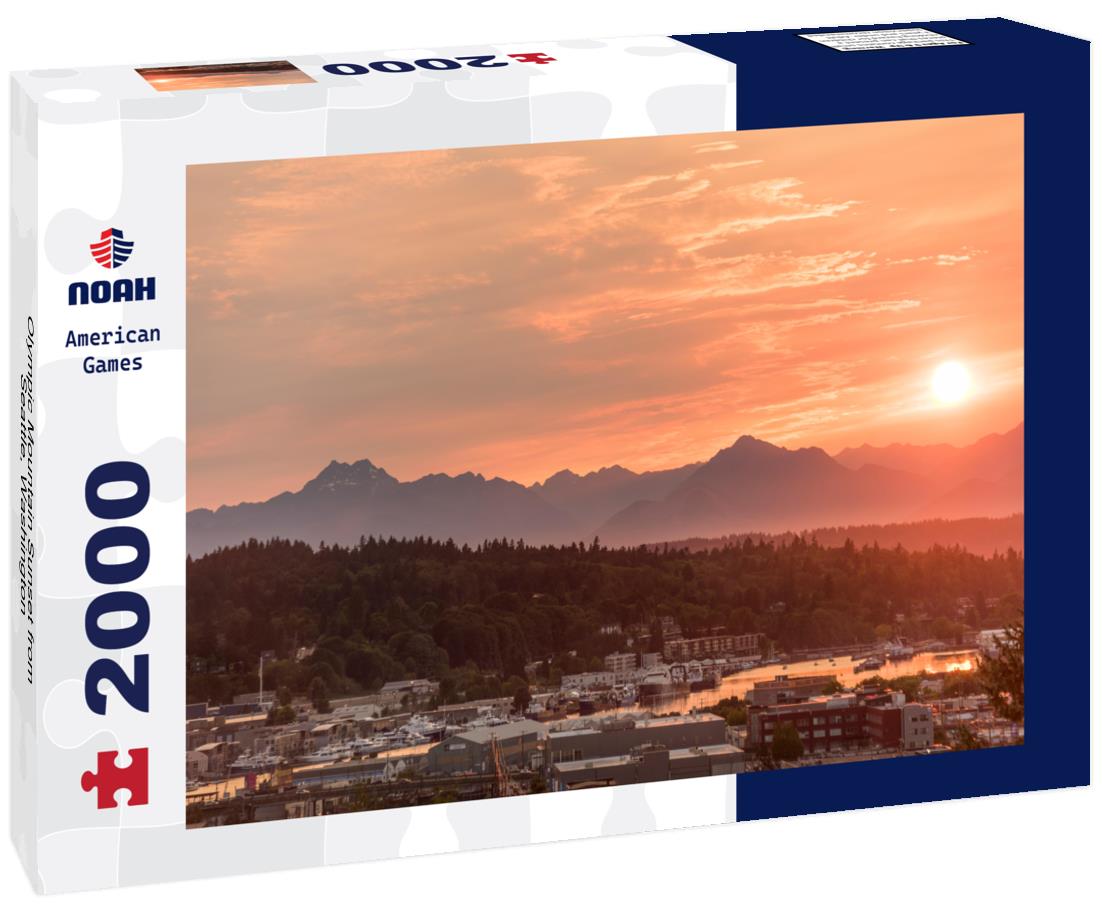 Noah Jigsaw Puzzle Olympic Mountain Sunset from Seattle, Washington 2000 pieces