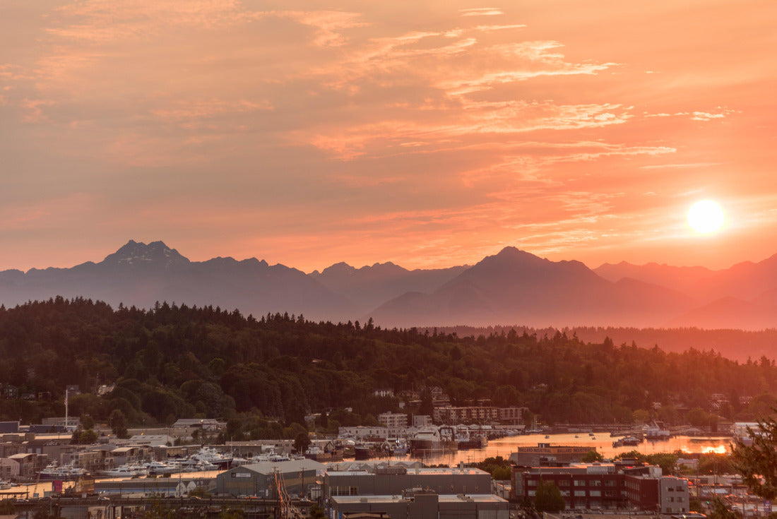 Olympic Mountain Sunset from Seattle, Washington 2000pc Puzzle