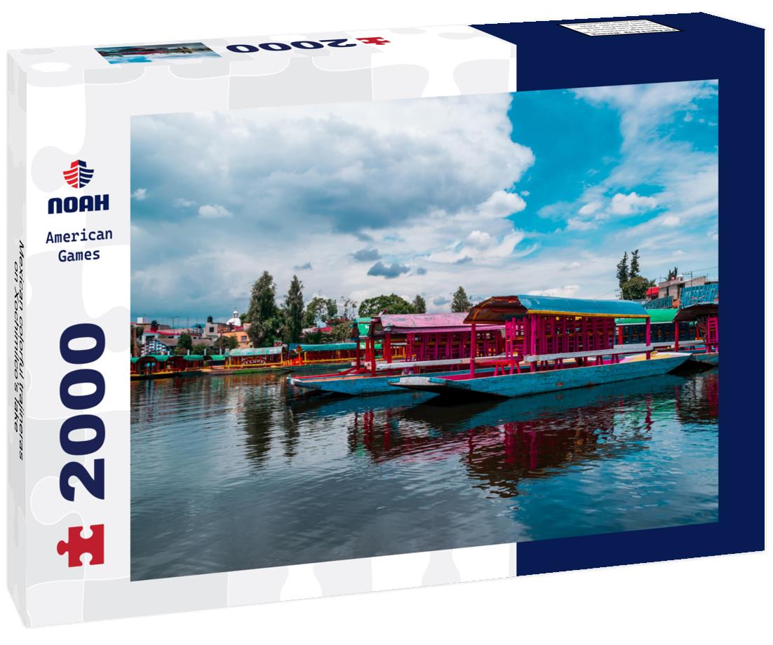Mexican colorful trajineras on Xochimilco's lake 2000pc Puzzle