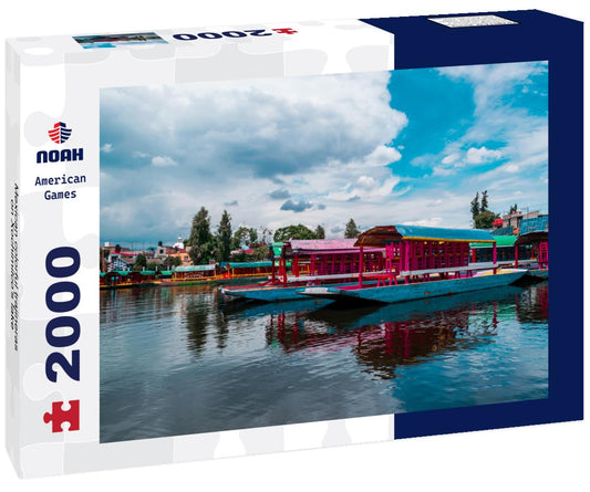 Noah Jigsaw Puzzle Mexican colorful trajineras on Xochimilco's lake 2000 pieces