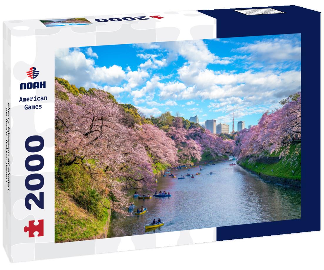 cherry blossom at chidori ga fuchi, tokyo, japan 2000pc Puzzle