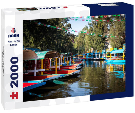 Noah Jigsaw Puzzle Boats on the Waters of Xochimilco in Mexico City 2000 pieces