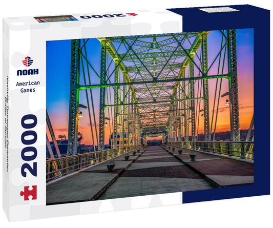 Noah Jigsaw Puzzle Nashville Tennessee Pedestrian Bridge at Sunrise 2000 pieces