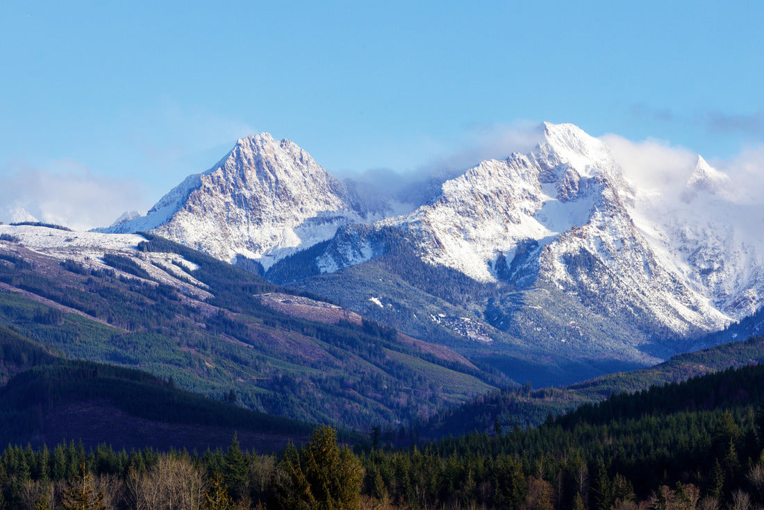 Twin Sisters Peaks in Washington State in Winter 2000pc Puzzle