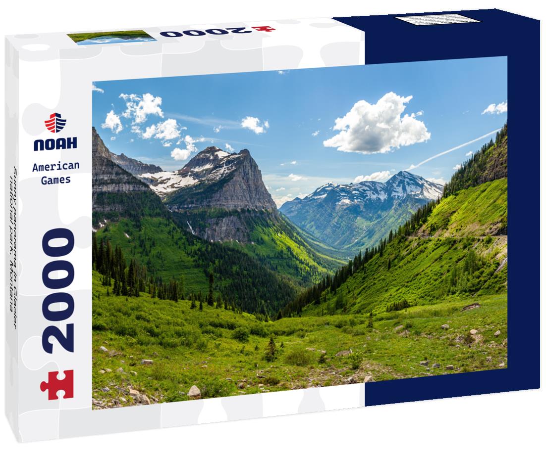 Noah Jigsaw Puzzle Sunny panorama in Glacier national park, Montana 2000 pieces