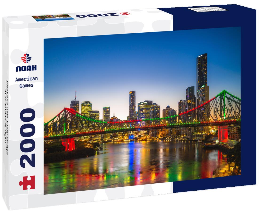 Brisbane with Story Bridge in Australia at night 2000pc Puzzle