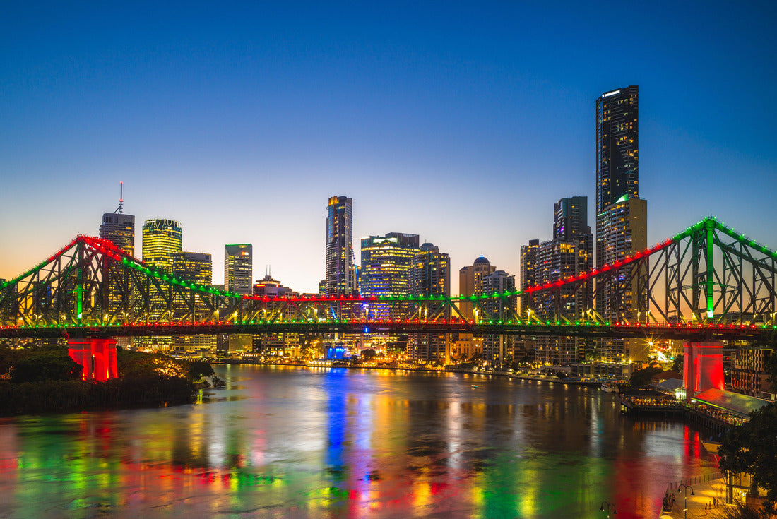 Brisbane with Story Bridge in Australia at night 2000pc Puzzle
