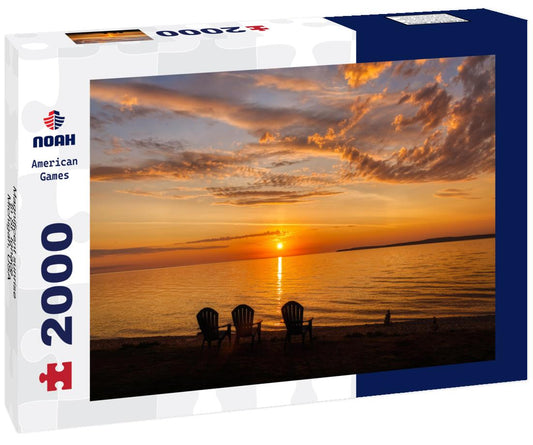 Noah Jigsaw Puzzle Magnificent sunrise in St. Ignace, Michigan, USA 2000 pieces