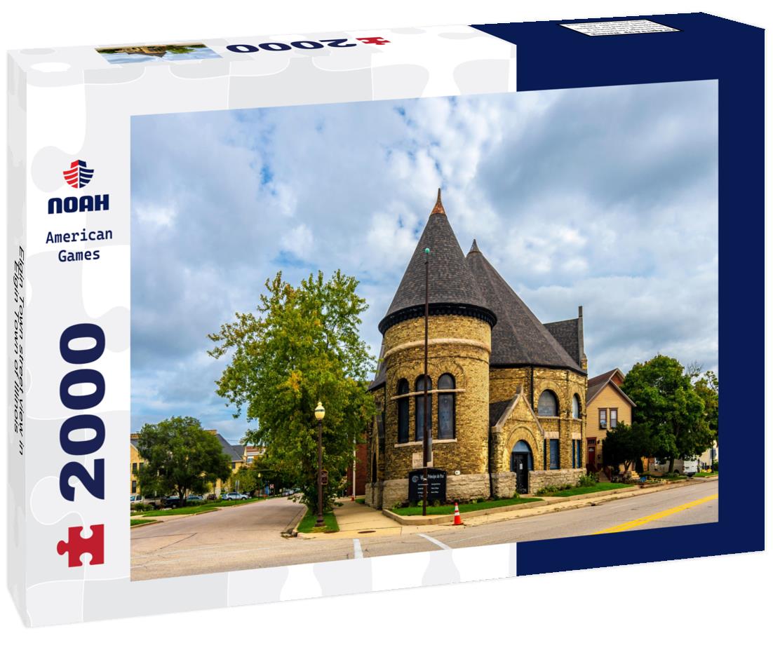 Elgin Town street view in Elgin Town of Illinois 2000pc Puzzle