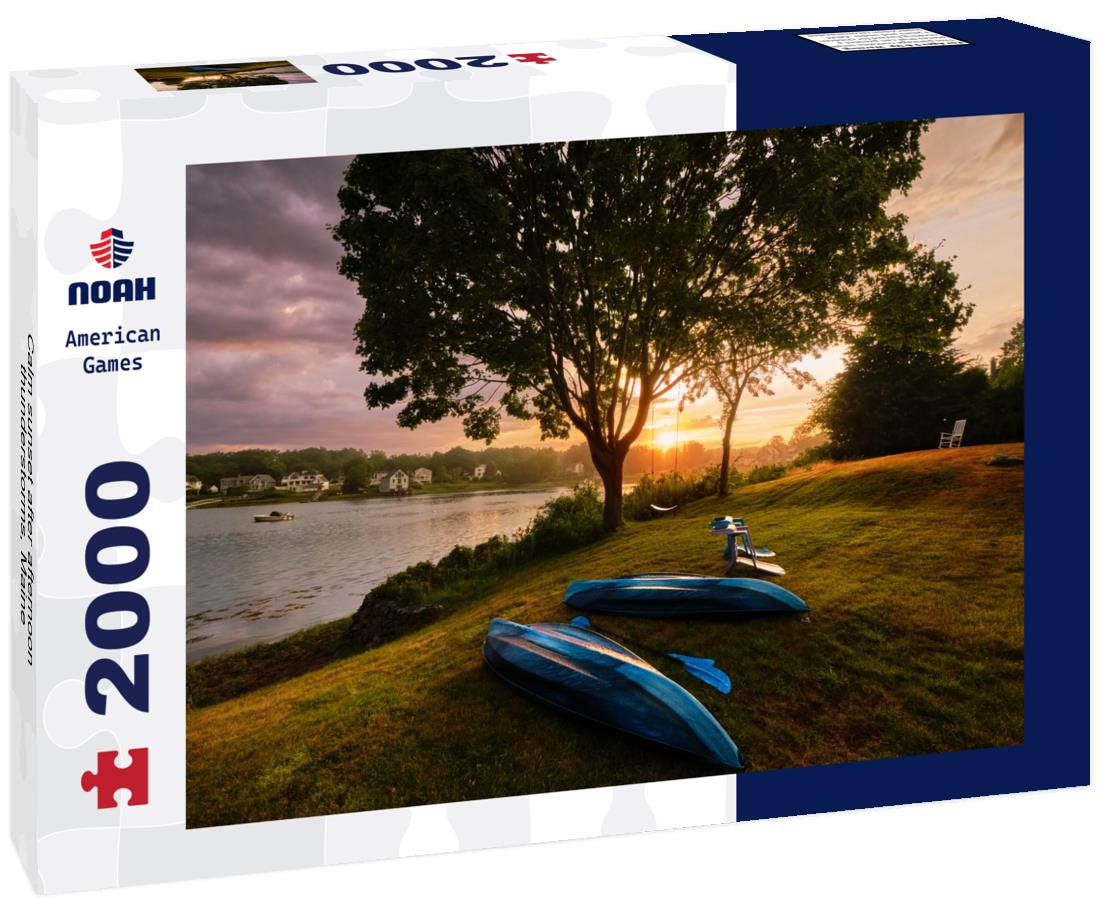 Noah Jigsaw Puzzle Calm sunset after afternoon thunderstorms, Maine 2000 pieces