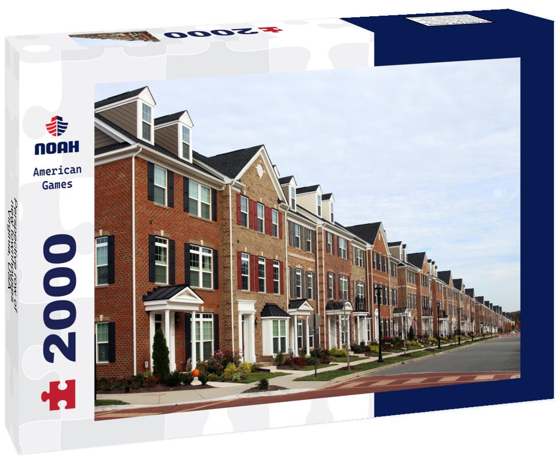 Noah Jigsaw Puzzle Perspective row of new townhouses, Virginia, USA 2000 pieces